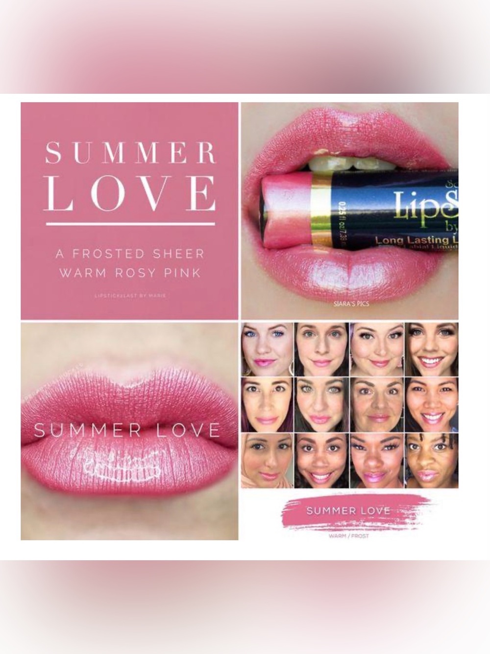 Limited Edition - Summer Love Warm Rosy Pink Lipsense- Frosted Sheer Finish